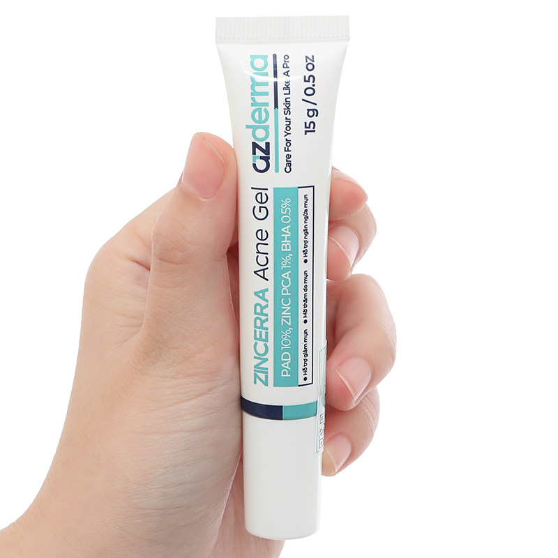 Gel Azderma Zincerra Acne giảm mụn sưng viêm tuýp 15g - 9